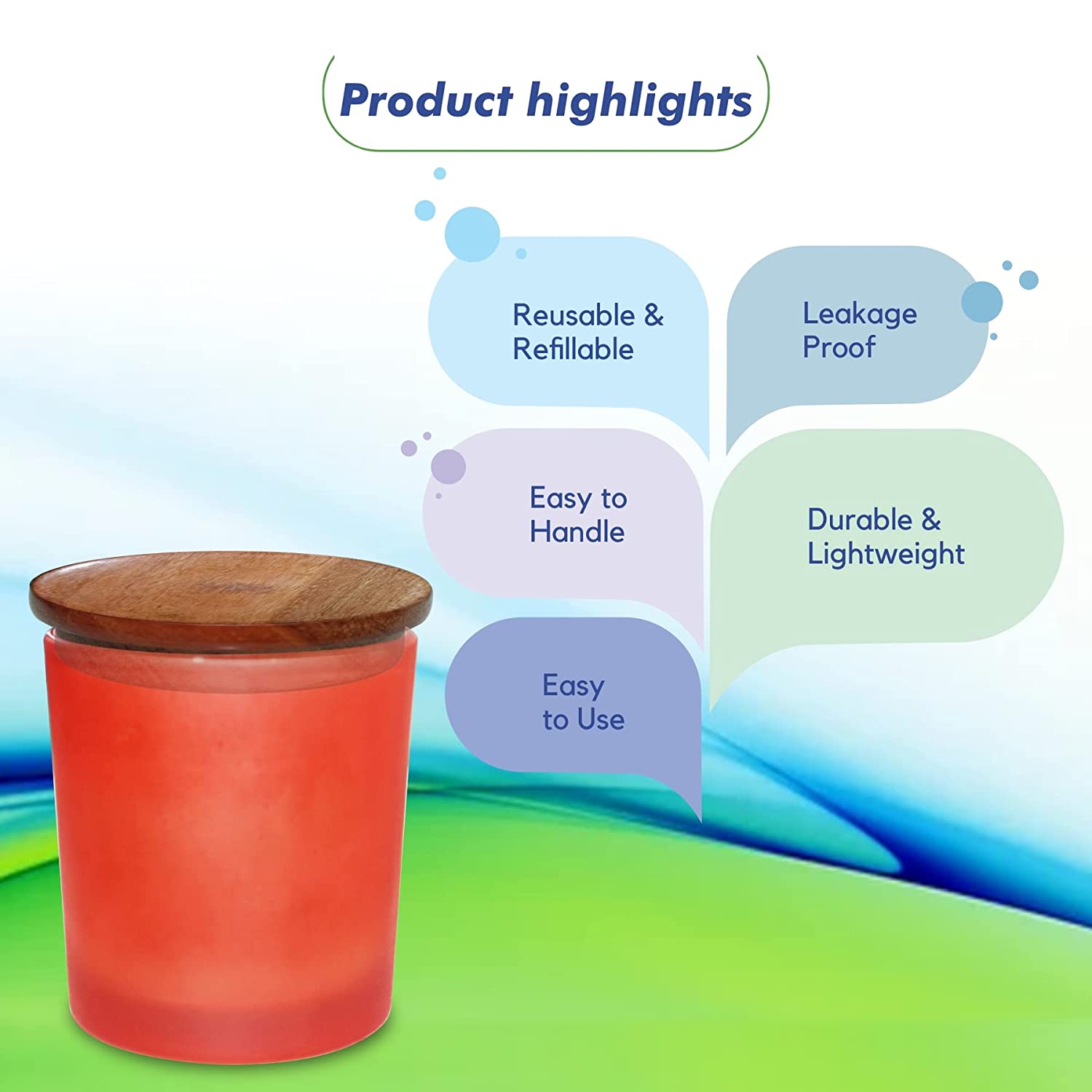 Shoprythm Packaging,Cosmetic Jar Red frosted jar with wooden lid Shoprythm Packaging,Cosmetic Jar Red frosted jar with wooden lid